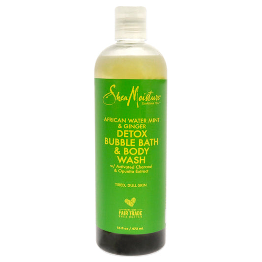 African Water Mint & Ginger Detox Bubble Bath & Body Wash by Shea Moisture for Unisex - 16 oz Body Wash
