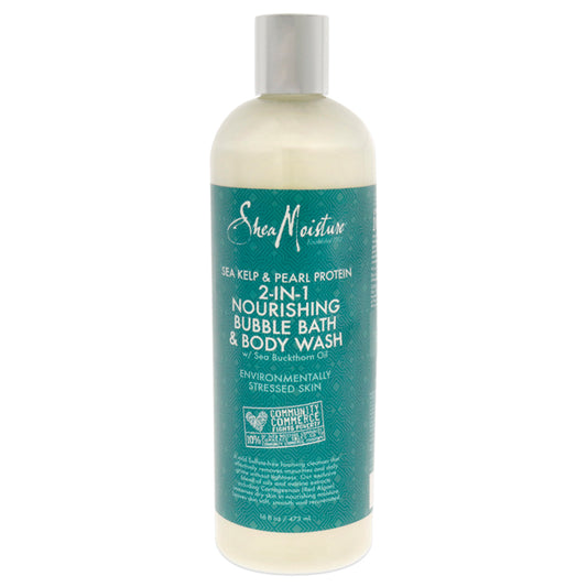 Sea Kelp and Pearl Protein 2-In-1 Nourishing Bubble Bath and Body Wash by Shea Moisture for Unisex - 16 oz Body Wash