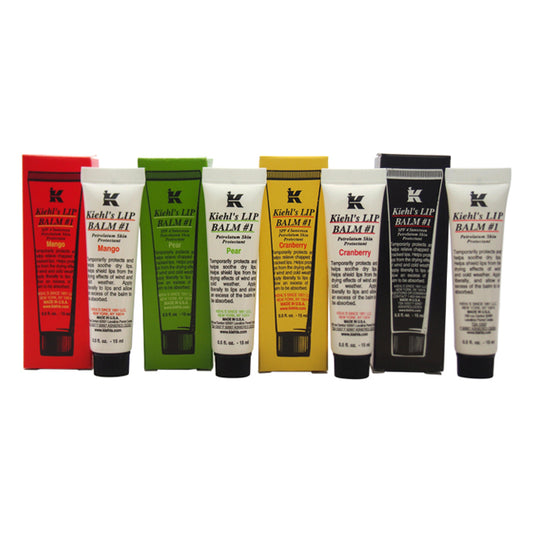 Lip Balm SPF 4 Kit - 1 by Kiehls for Unisex - 4 Pc Kit 0.5oz Lip Balm SPF 4 - Original, 0.5oz Lip Balm SPF 4 - Cranberry, 0.5oz Lip Balm SPF 4 - Pear, 0.5oz Lip Balm SPF 4 - Mango
