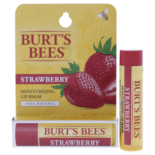 Strawberry Moisturizing Lip Balm Blister by Burts Bees for Unisex - 0.15 oz Lip Balm