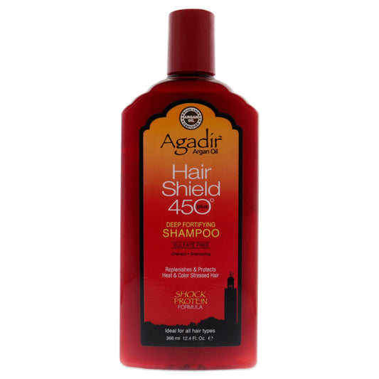 Argan Oil Hair Shield 450 Deep Fortifying Shampoo by Agadir for Unisex - 12.4 oz Shampoo