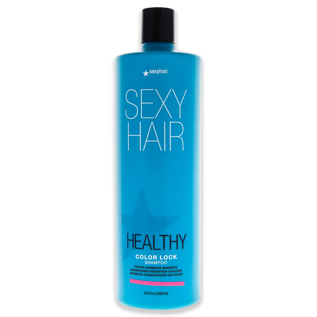 Sexy Hair Healthy Color Lock Shampoo by Sexy Hair for Unisex - 33.8 oz Shampoo