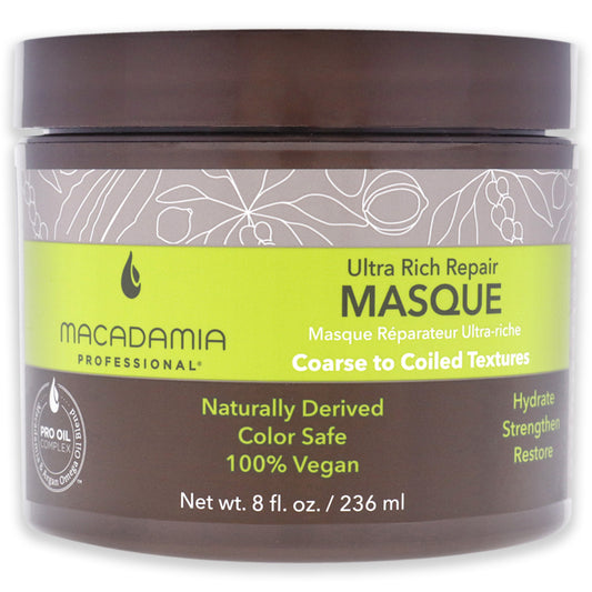 Ultra Rich Repair Masque by Macadamia Oil for Unisex - 8 oz Masque