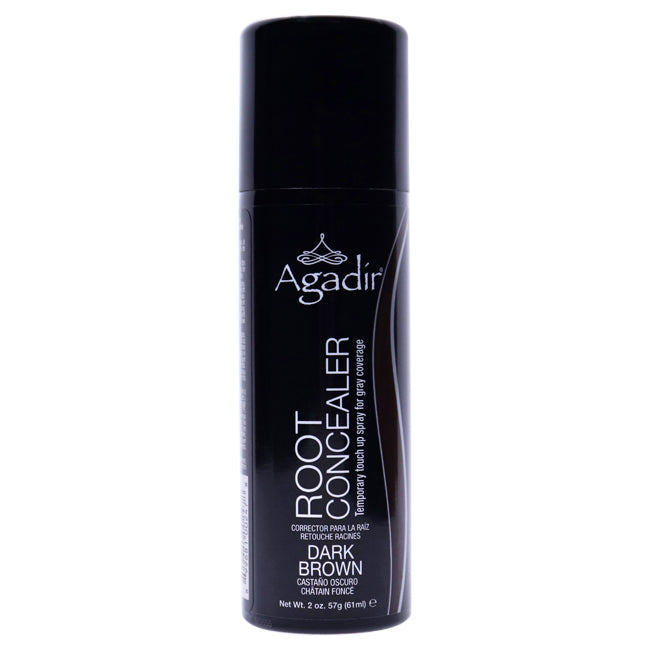Root Concealer Temporary Touch Up Spray - Dark Brown by Agadir for Unisex - 2 oz Hair Color