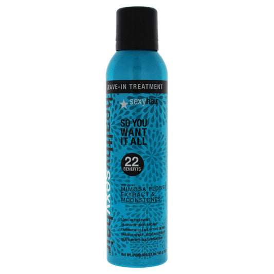 Healthy Sexy So You Want It All Leave-In Treatment by Sexy Hair for Unisex - 5.1 oz Hairspray