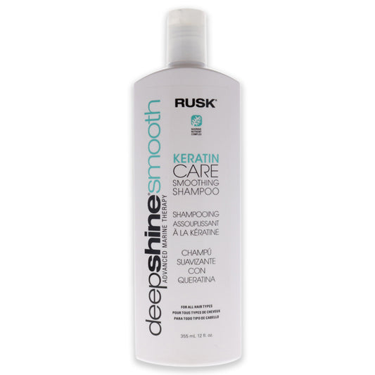 Deepshine Smooth Keratin Care Shampoo by Rusk for Unisex - 12 oz Shampoo