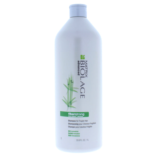 Biolage Advanced Fiberstrong Intra-Cylane + Bamboo Shampoo For Weak-Fragile Hair by Matrix for Unisex - 33.8 oz Shampoo