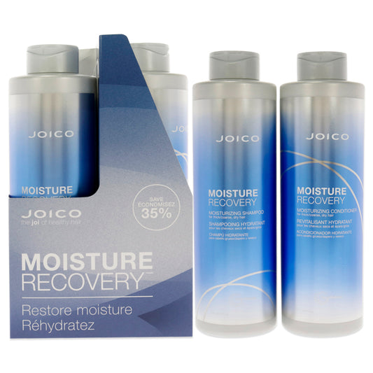 Moisture Recovery Kit by Joico for Unisex - 2 Pc 33.8 oz Shampoo, 33.8 oz Conditioner