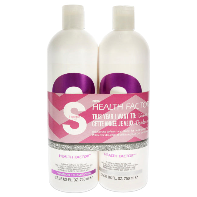 S-Factor Health Factor Daily Dose Kit by TIGI for Unisex - 2 Pc 25.36oz Shampoo, 25.36oz Conditioner