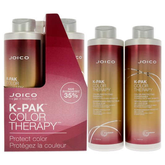 K-Pak Color Therapy kit by Joico for Unisex - 2 Pc 33.8 oz Shampoo, 33.8 oz Conditioner