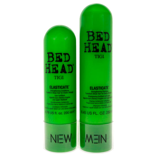 Bed Head Elasticate Strengthening Kit by TIGI for Unisex - 2 Pc 8.45 oz Shampoo, 6.76 oz Conditioner