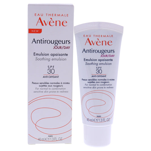 Antirougeurs Day Sothing Emulsion SPF 30 by Avene for Unisex - 1.3 oz Emulsion