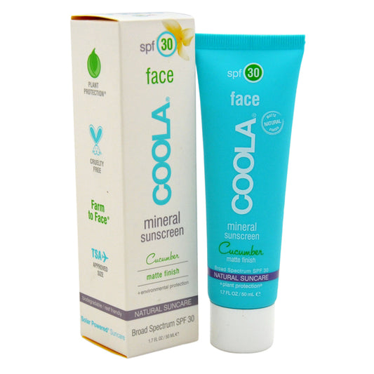 Mineral Face Sunscreen Matte Tint SPF 30 - Cucumber by Coola for Unisex - 1.7 oz Sunscreen