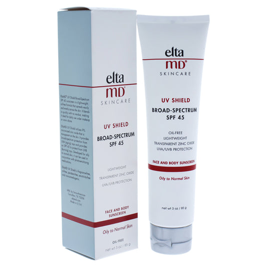 UV Shield Face and Body Sunscreen SPF 45 by EltaMD for Unisex - 3 oz Sunscreen