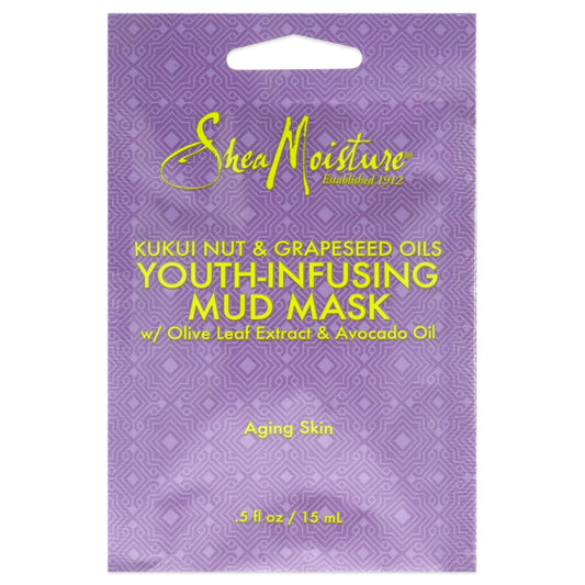 Kukui Nut and Grapeseed Oils Youth-Infusing Mud Mask by Shea Moisture for Unisex - 0.5 oz Mask