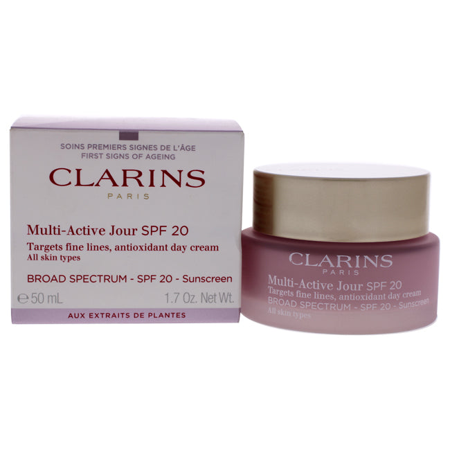 Multi-Active Day Cream SPF 20 - All Skin Types by Clarins for Unisex - 1.7 oz Cream