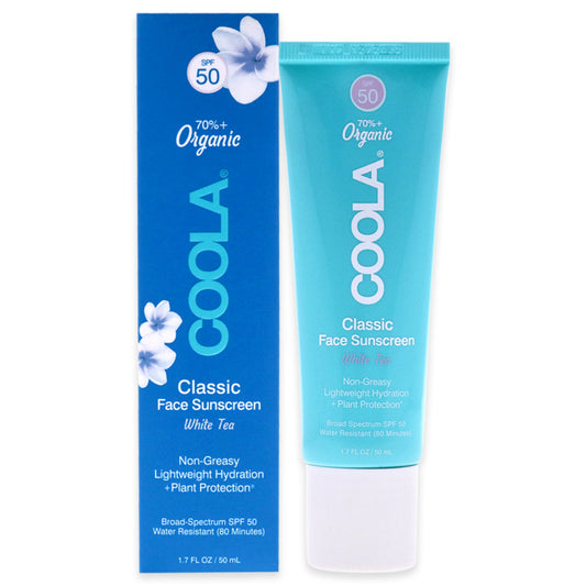 Classic Face Sport Sunscreen Moisturizer SPF 50 - White Tea by Coola for Unisex - 1.7 oz Sunscreen