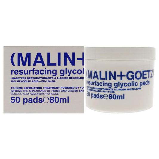 Resurfacing Glycolic Pads by Malin + Goetz for Unisex - 50 Pads Treatment