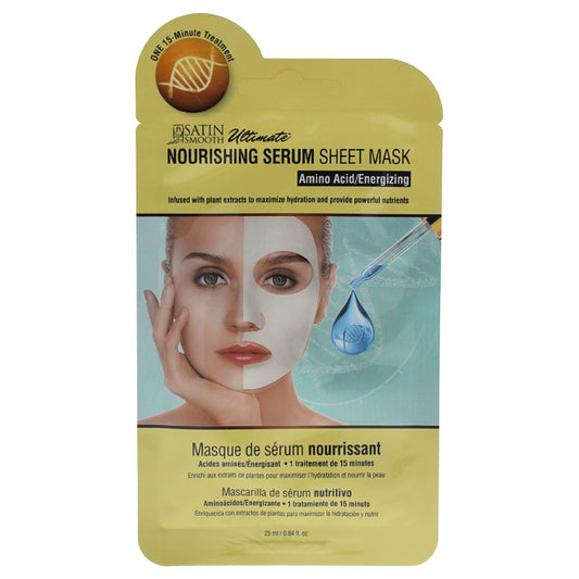 Nourishing Serum Sheet Mask by Satin Smooth for Unisex - 0.84 oz Mask
