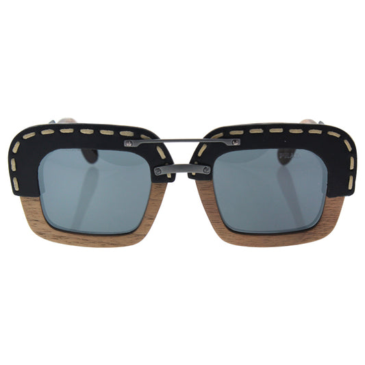Prada SPR 26R UA6-1A1 - Nut Canaletto Black Leather-Grey Gradient by Prada for Unisex - 51-25-140 mm Sunglasses