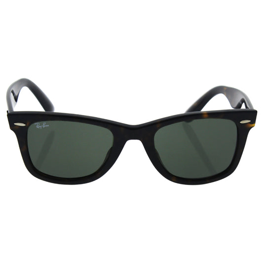 Ray Ban RB 2140-F 902 Wayfarer - Tortoise-Crystal Green by Ray Ban for Unisex - 52-22-150 mm Sunglasses