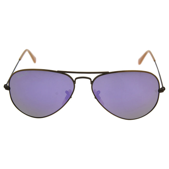 Ray Ban RB 3025 167-1R Aviator Large Metal - Bronze Copper-Lilac Flash Polarized by Ray Ban for Unisex - 58-14-135 mm Sunglasses