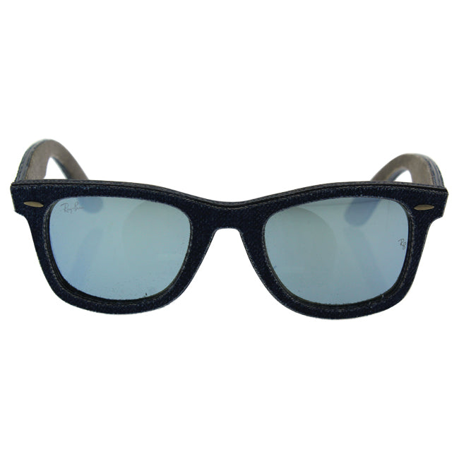 Ray Ban RB 2140 1194-30 Wayfarer Denim - Blue Denim Blue-Silver Flash by Ray Ban for Unisex - 50-22-150 mm Sunglasses