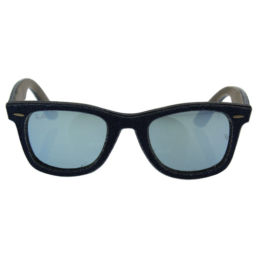 Ray Ban RB 2140 1194-30 Wayfarer Denim - Blue Denim Blue-Silver Flash by Ray Ban for Unisex - 50-22-150 mm Sunglasses
