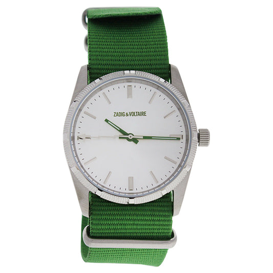 ZVF212 Fusion - Silver/Green Nylon Strap Watch by Zadig & Voltaire for Unisex - 1 Pc Watch