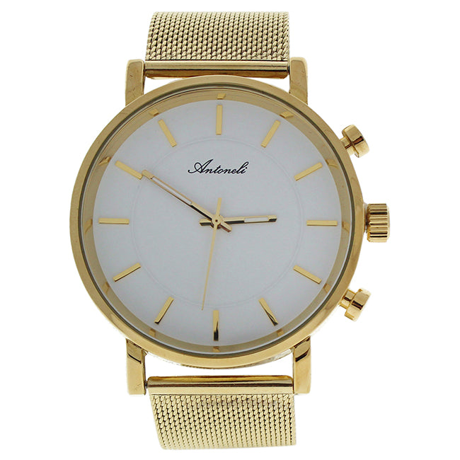 AG6182-07 Gold Stainless Steel Mesh Bracelet Watch by Antoneli for Unisex - 1 Pc Watch