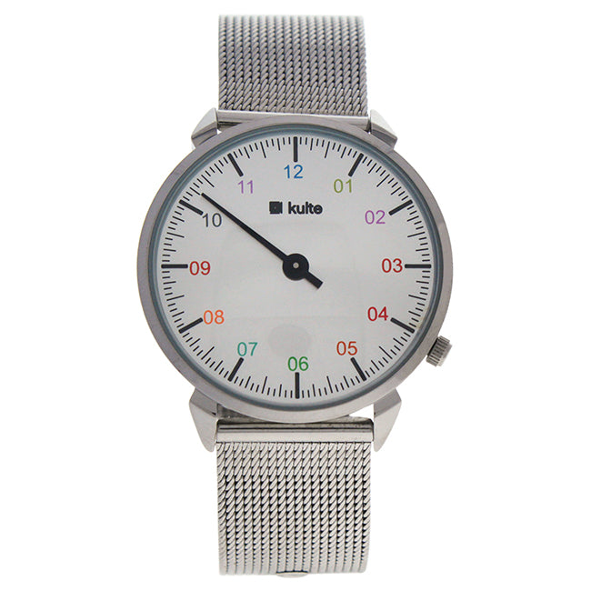KU15-0010 Silver Rainbow Stainless Steel Mesh Bracelet Watch by Kulte for Unisex - 1 Pc Watch