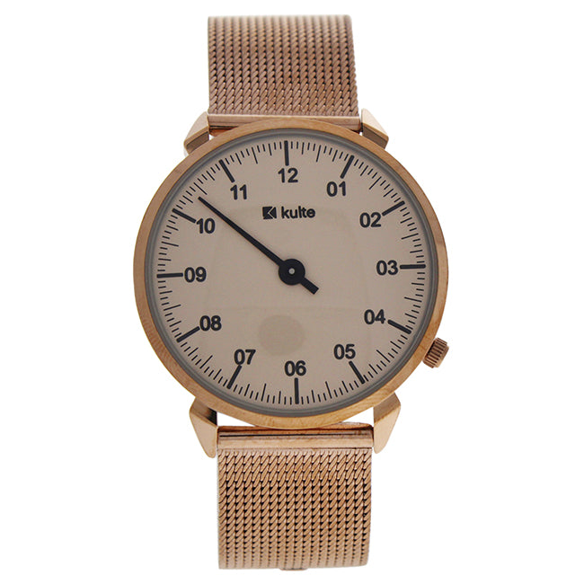 KU15-0014 Rose Gold Stainless Steel Mesh Bracelet Watch by Kulte for Unisex - 1 Pc Watch