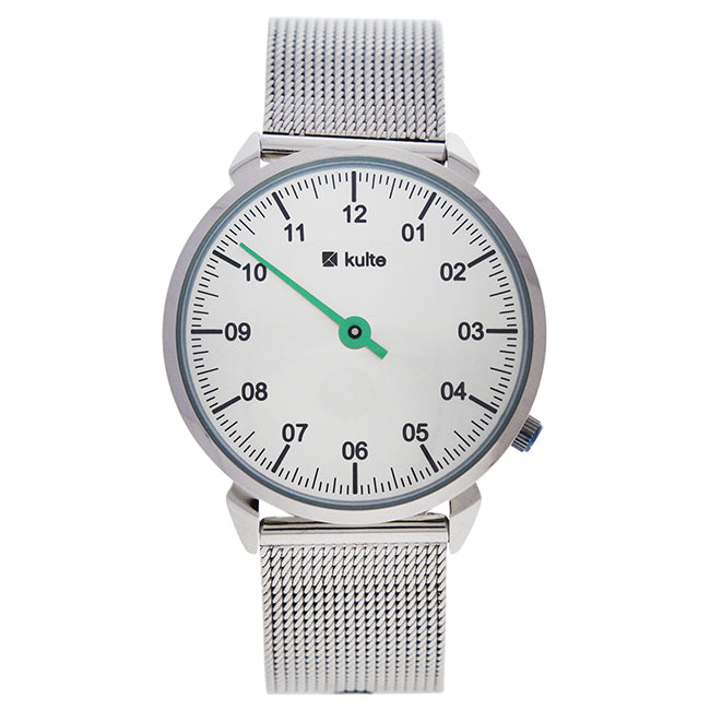 KU15-0023 Silver/Green Touch Stainless Steel Mesh Bracelet Watch by Kulte for Unisex - 1 Pc Watch