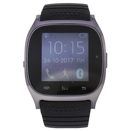 EK-C1 Montre Connectee Black Silicone Strap Smart Watch by Eclock for Unisex - 1 Pc Watch