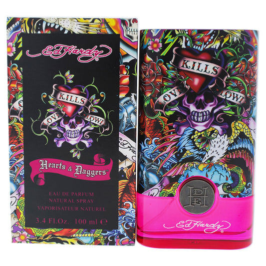 Ed Hardy Hearts Daggers by Christian Audigier for Women - 3.4 oz EDP Spray