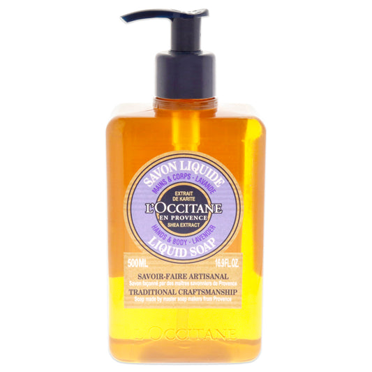 Shea Butter Hands and Body Liquid Soap - Lavender by LOccitane for Women - 16.9 oz Liquid Soap