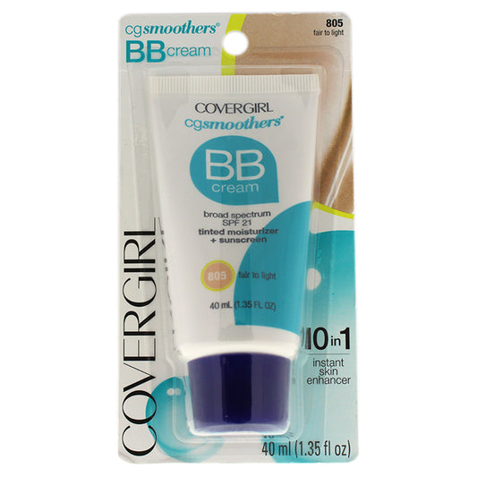 CG Smoothers BB Cream Tinted Moisturizer Plus Sunscreen SPF 21 - 805 Fair To Light by CoverGirl for Women - 1.35 oz Makeup