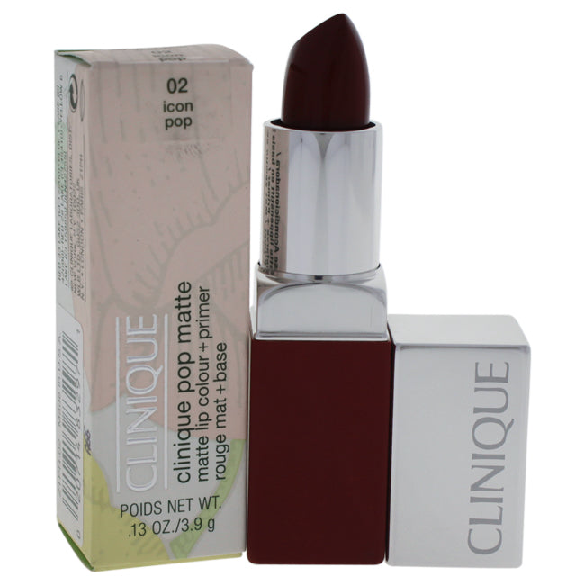 Clinique Pop Matte Lip Colour + Primer - 02 Icon Pop by Clinique for Women - 0.13 oz Lipstick
