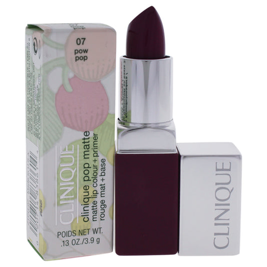 Clinique Pop Matte Lip Colour + Primer - 07 Pow Pop by Clinique for Women - 0.13 oz Lipstick