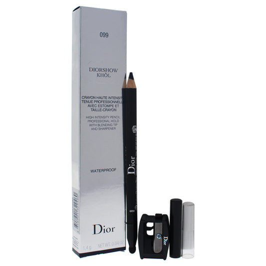 Diorshow Khol High Intensity Pencil Waterproof and Sharpener - 099 Black Khol by Christian Dior for Women - 2 Pc 0.04oz Eyeliner, Sharpener