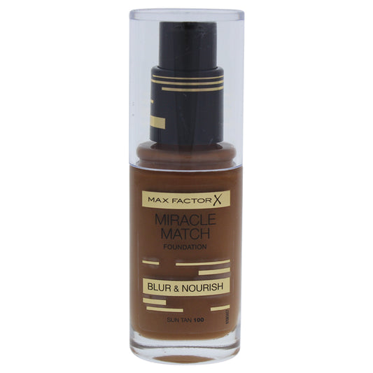 Miracle Match Foundation - # 100 Sun Tan by Max Factor for Women - 1 oz Foundation