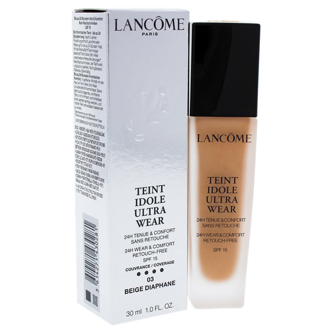 Teint Idole Ultra 24H Wear and Comfort Foundation SPF 15 - 03 Beige Diaphane by Lancome for Women - 1 oz Foundation