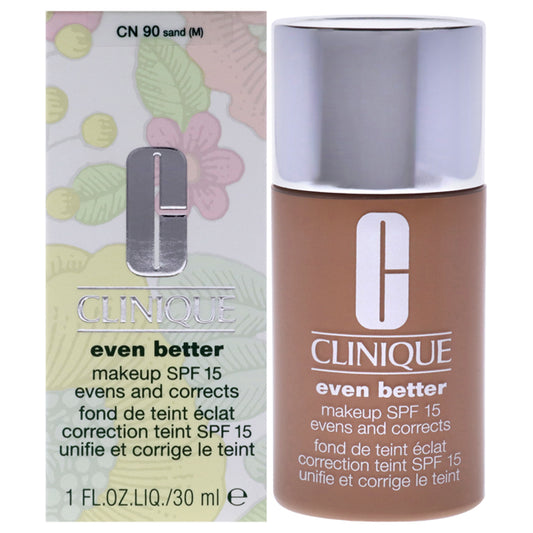 Even Better Makeup SPF 15 - 90 Sand (M)-Dry To Combination Oily Skin by Clinique for Women - 1 oz Foundation