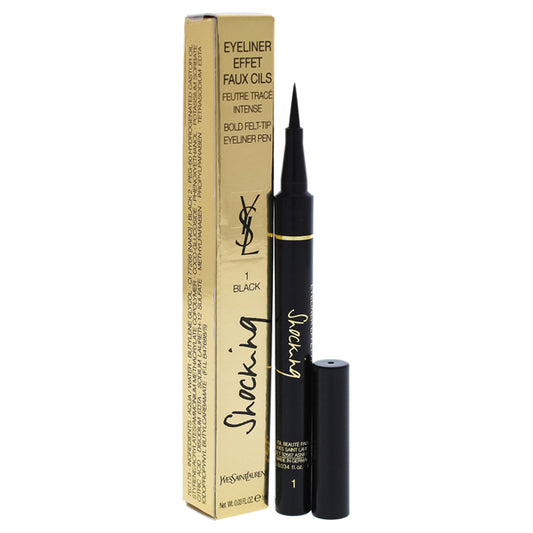 Shocking Eyeliner Effet Faux Cils Bold Felt -Tip Eyeliner Pen - 1 Black by Yves Saint Laurent for Women - 0.03 oz Eyeliner