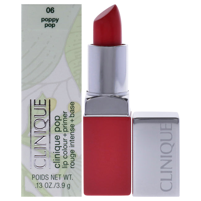 Clinique Pop Lip Colour Plus Primer - 06 Poppy Pop by Clinique for Women - 0.13 oz Lipstick