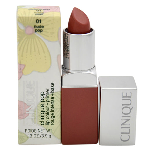 Clinique Pop Lip Colour + Primer - 01 Nude Pop by Clinique for Women - 0.13 oz Lipstick