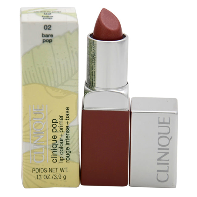 Clinique Pop Lip Colour + Primer - 02 Bare Pop by Clinique for Women - 0.13 oz Lipstick