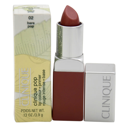 Clinique Pop Lip Colour + Primer - 02 Bare Pop by Clinique for Women - 0.13 oz Lipstick