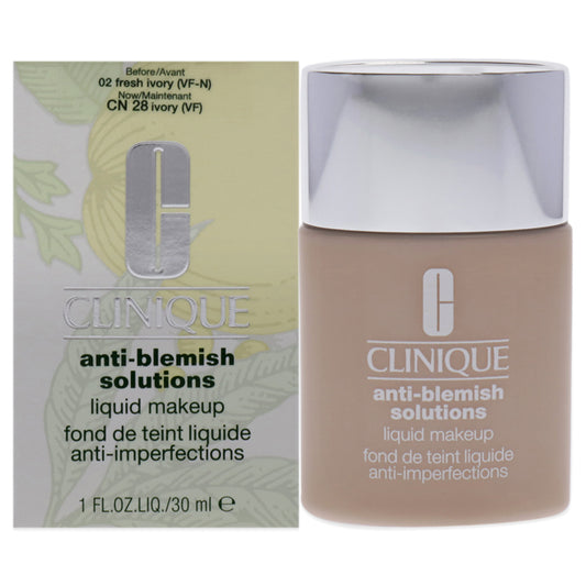 Anti Blemish Solutions Liquid Makeup - 02 Fresh Ivory (VF) by Clinique for Women - 1 oz Foundation