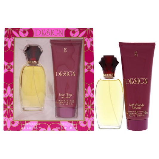 Design by Paul Sebastian for Women - 2 Pc Gift Set 3.4oz Fine Parfum Spray, 6.8oz Luxury Body Lotion